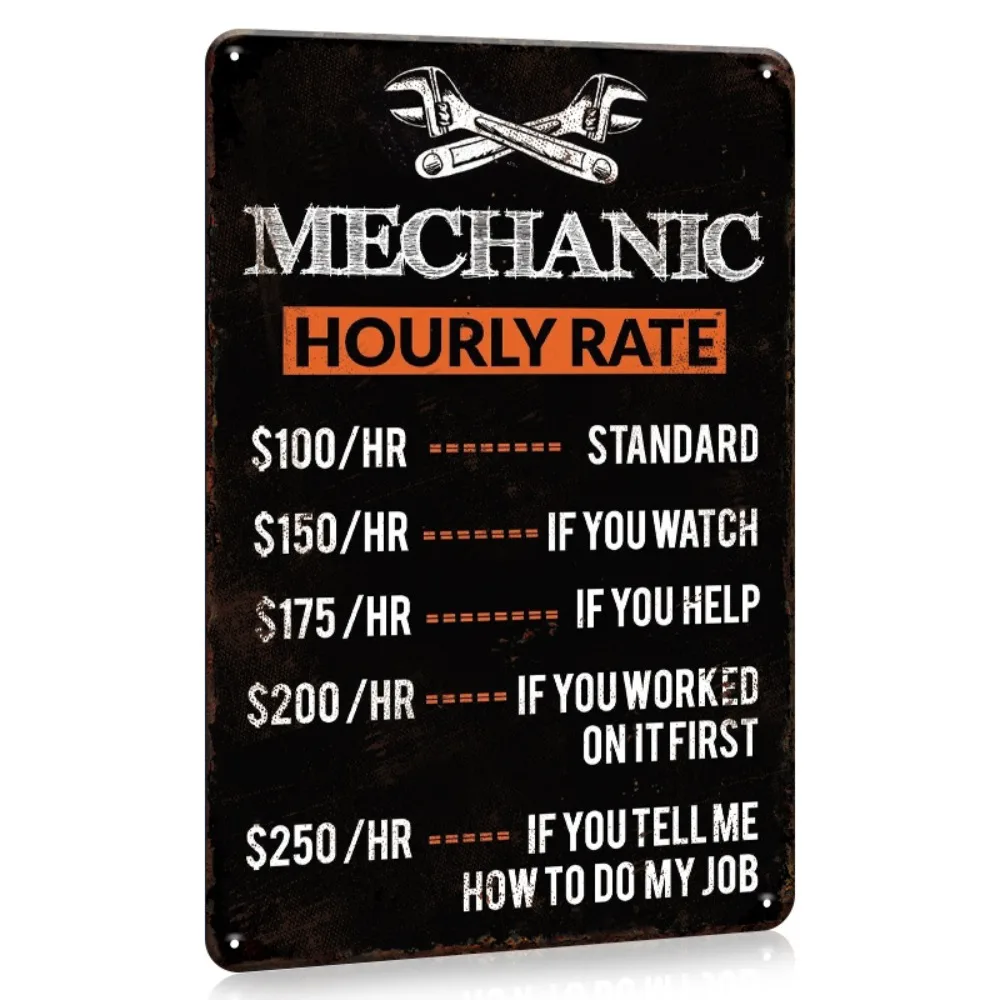 Panneau métallique de taux hor - Workshop Tools Hours avis et prix