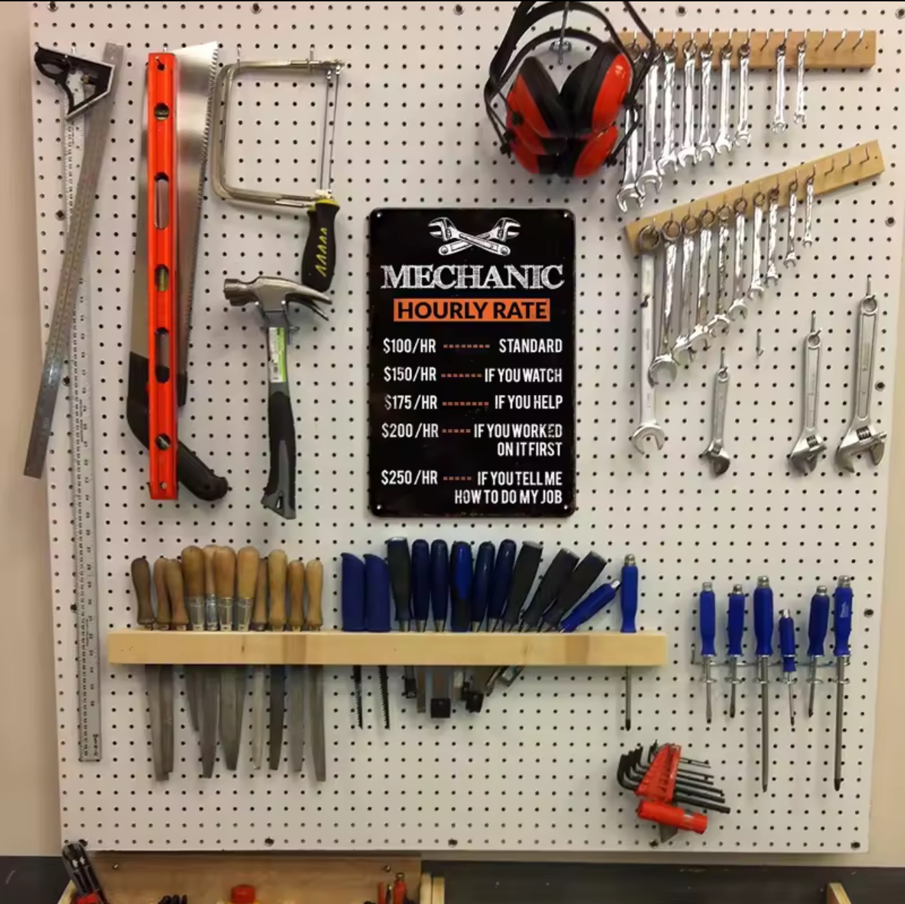 1 plaque métallique décorative - Workshop Tools Hours avis et prix